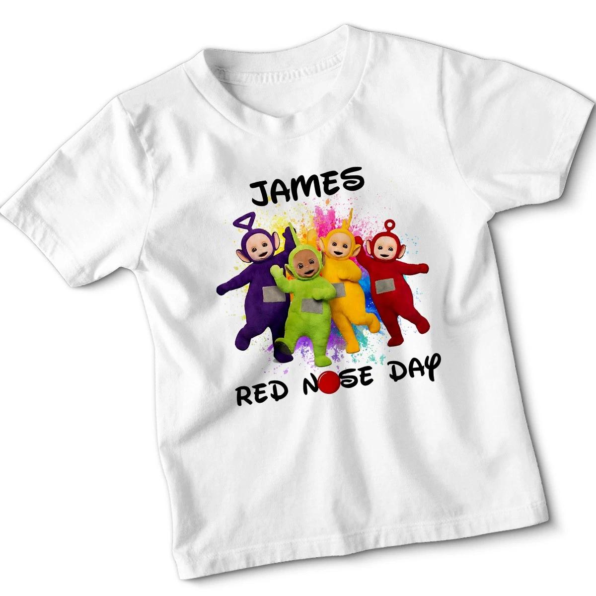 Red Nose Day Character Personalised Kids Tshirt 100