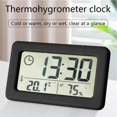 Miegamojo laikrodis Šviesos ir plonos temperatūros ir drėgmės elektroninis laikrodis Spalvingas šiaurietiško stiliaus laikrodis