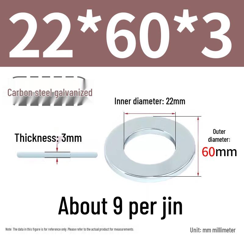 Oversized Thickened Galvanized Iron Flat Washer M2M3456810-M6