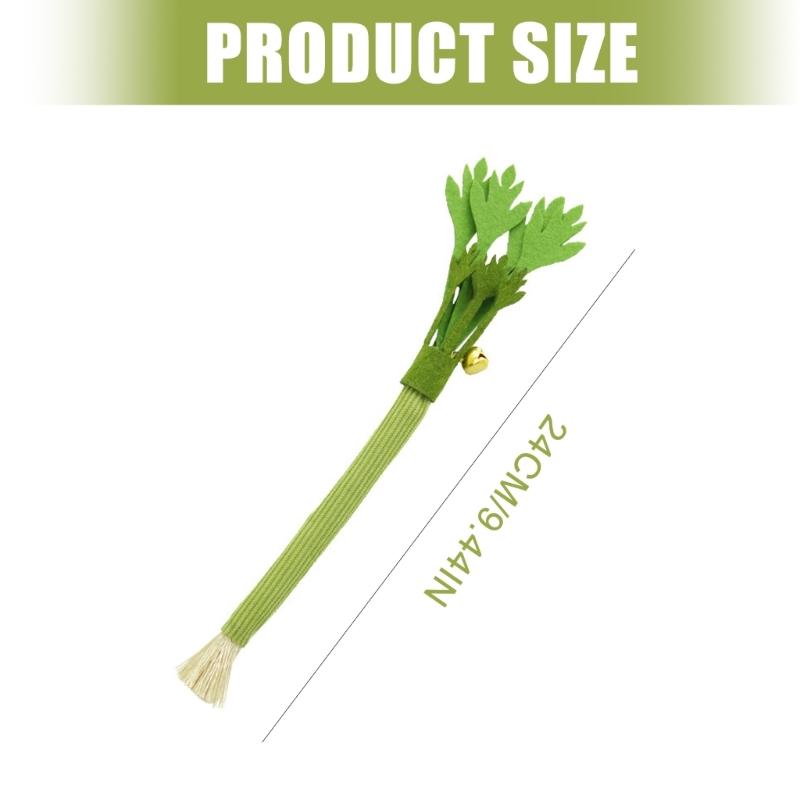 2pcs Silvervine Celery Shape Catnips Toy Interactive Chew Stick For Indoor Cats Dental Health And Play