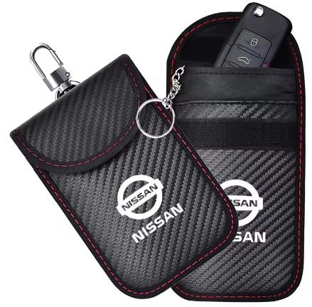 Portable Car Key Bag Anti-theft Storage Pouch For Nissan X-trail Qashqai X J10 Trail Tiida Note Juke Sentra Patrol Navara Micra