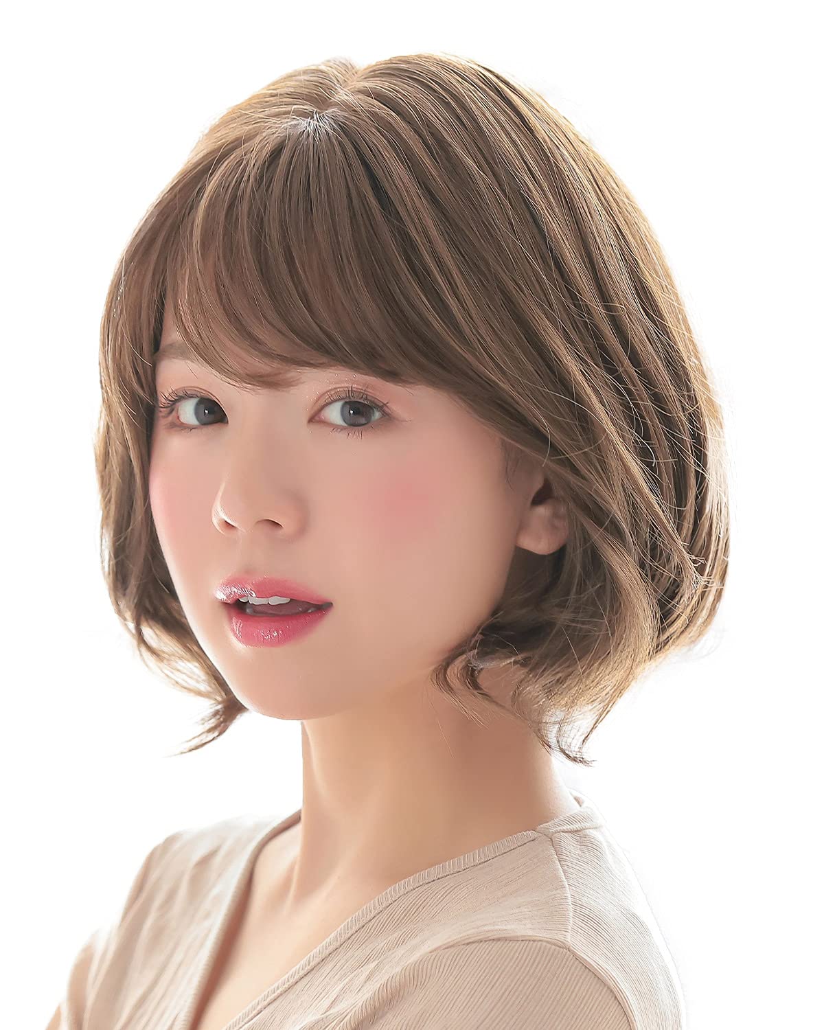

Wig Bob Medium Medical Full Wig Wig One Size Fits Most pw115BRN [AQUADOLL] Women s BRN.Brown