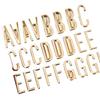 3Sheets 3D Gold Letter Stickers Waterproof Gold Color 3D Letter Alphabet Stickers Three-Dimensional DIY Crafts