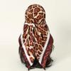New 90*90cm Leopard Print Luxury Brand Square Silk for Women Foulard Satin Bandana Summer Soft Neckerchief Beach Hair Scarves