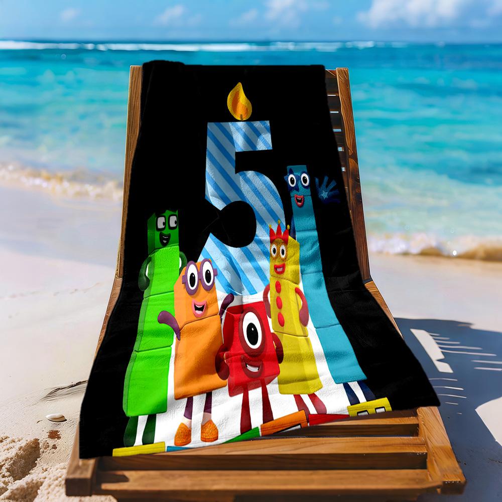 Numberblocks Beach Towel High Absorbency Quickdry Comfortable Lightweight Suitable For Swimming Gym Camping Yoga Vacation