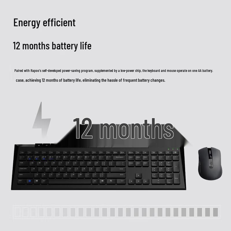 Rapoo 8200G Wireless Multi-Mode Keyboard and Mouse Combo