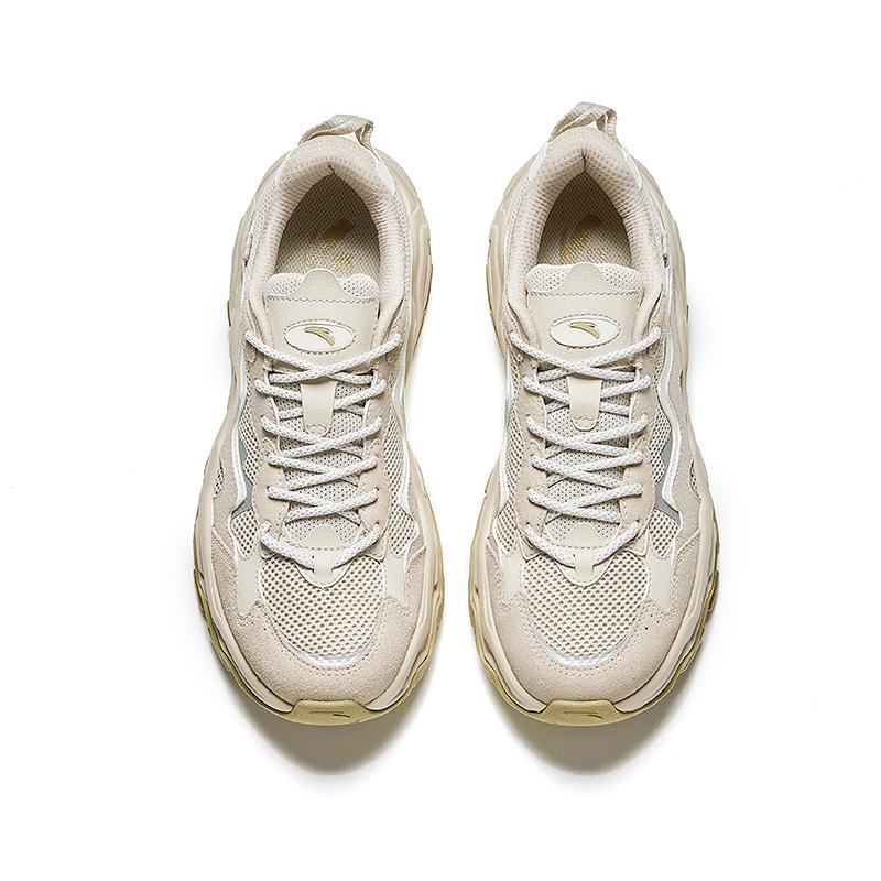 Anta Star Light 2 Comfortable Breathable Shock Absorbing Durable Low Top Dad Shoes Men sneakers Ivory-White 912438837-1