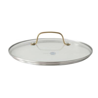 Tampa de Vidro Greenpan 26cm Cabo Dourado de Aço Inoxidável Prato Totalmente Reforçado Fisicamente Lavável na Máquina de Lavar Louça