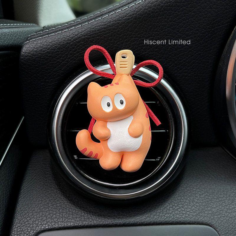 Cute Cat Car Air Freshener Diffuser Stone Car Air Conditioning Vent Decoration Perfume Car Interior Fragrance Ornament