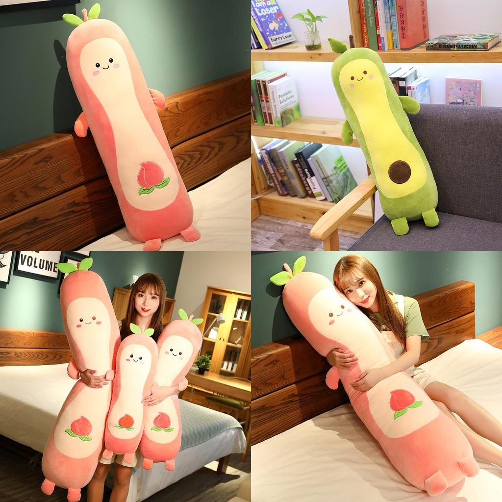 Peach Avocado Cute Fruit Shaped Plush Cushion Pillow For Children Bedroom Decor