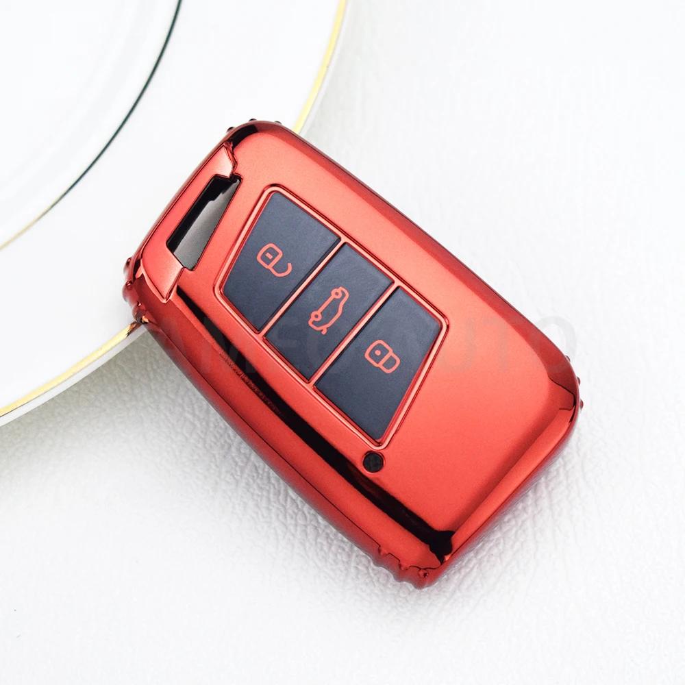 Tpu Smart Car Key Case Cover Key Fob Ring Holder Protect For Vw Passat B8 Jetta Skoda Superb Kodiaq
