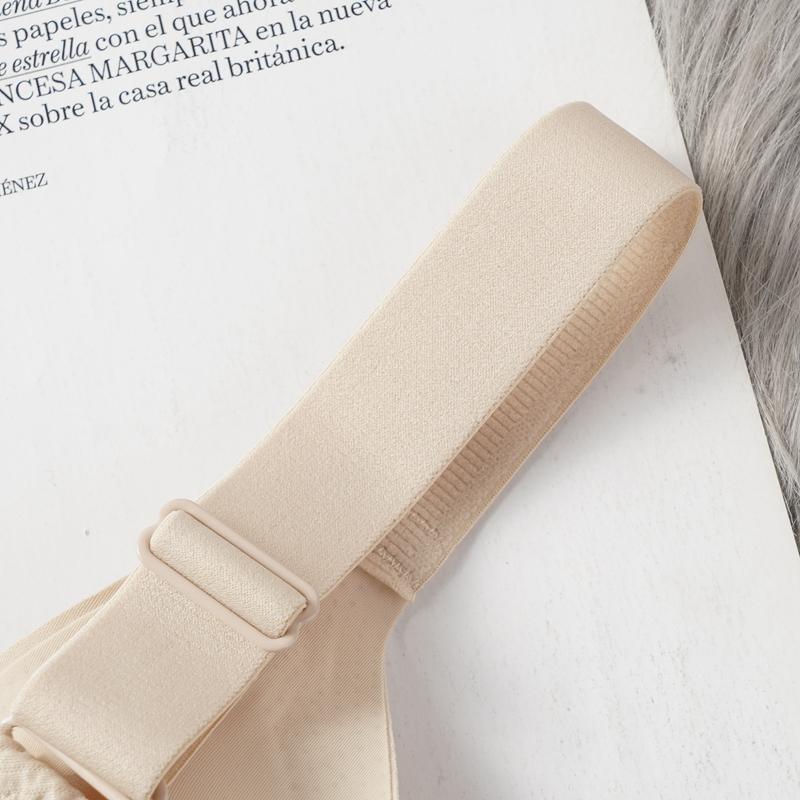 Invisible Lift Bra Women's Solid Color Four Rows Adjustable Wireless Wire Free Push UP Bra