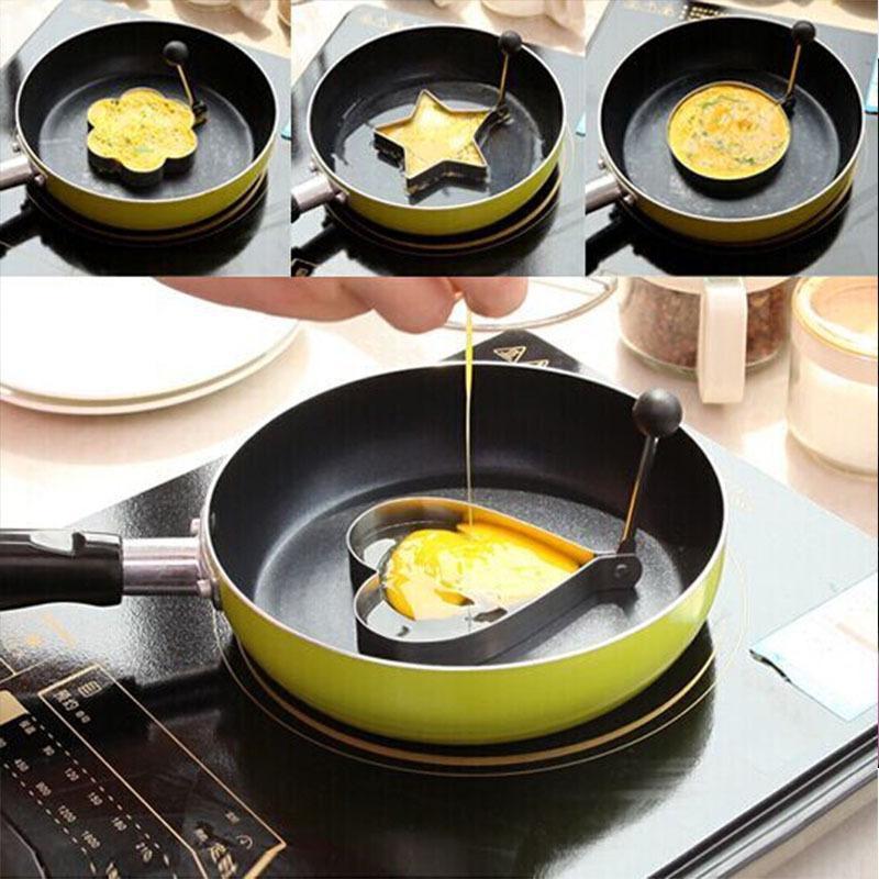 5ks zahuštěná forma na fritézu z nerezové oceli Lotosový mlýnek na vejce Love Type Kreativní formy Kuchyňské nářadí Tvar 5 stylů