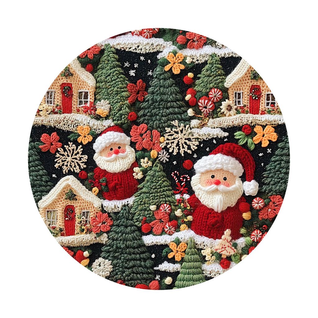 Christmas Tablecloth Circular Dining Table Tablecloth (lace)