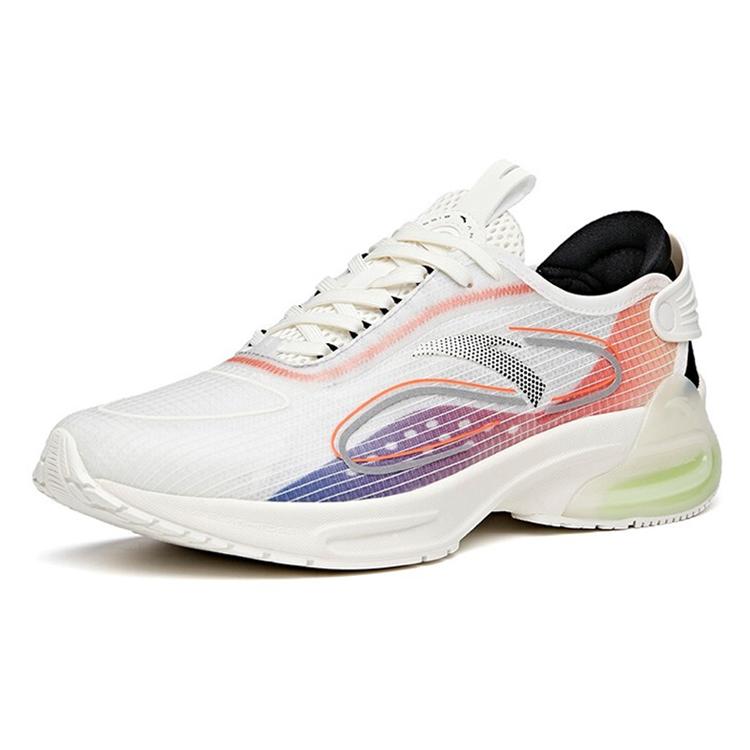 Anta Textile, Synthetic Leather Cushioning Slip Resistant Abrasion Resistant Breathable Low Top Running Shoes Men's 112125518-2