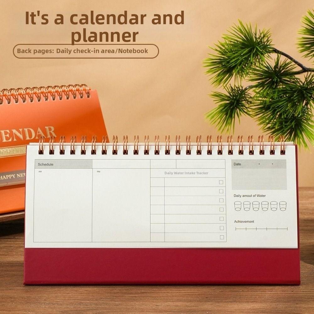 Standing 2026 Desk Calendar Portable Daily Planner Simple Style Schedule Planner  Office Stationery