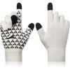 Achiou Winter Gloves for Men and Women, Touchscreen Soft Knit Gloves
