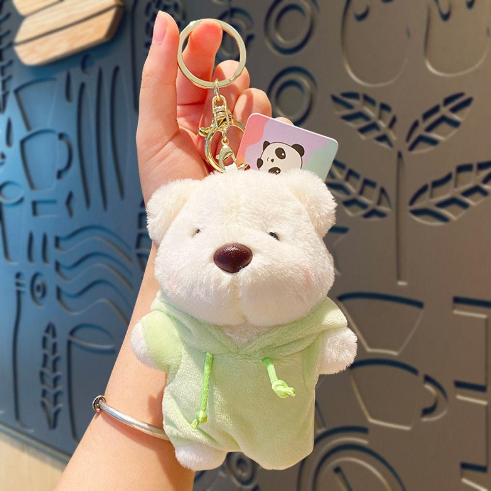 Cartoon Bear Plush Doll Key Holder Plush Animals Doll Keyring Kawaii Keyring Pendant