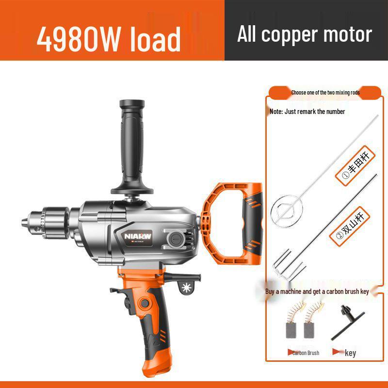 High-Power Multi-Functional Electric Mixer: Paint, Putty, Cement, Mortar