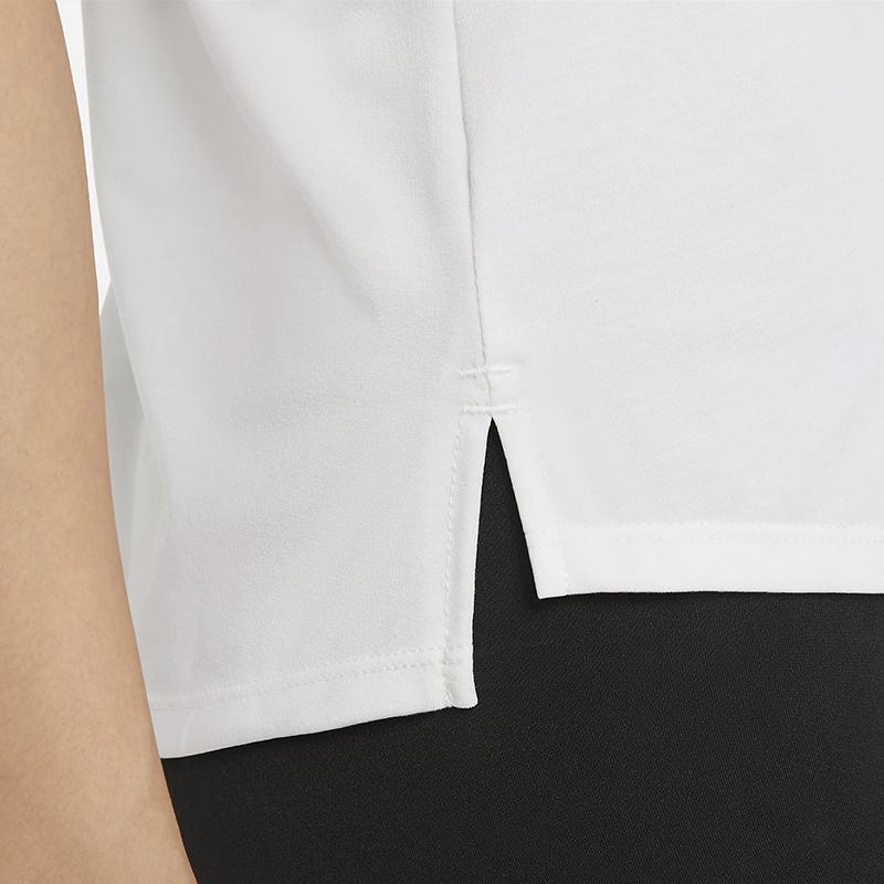 Nike Casual Breathable Quick-Dry Training Sports Round Neck Short Sleeve T-Shirt Women Tops White DD0619-100