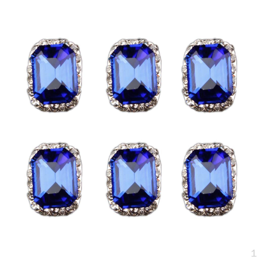 Accessories: 10 Pieces 3 Rhinestone Nail Design Glitter Blue