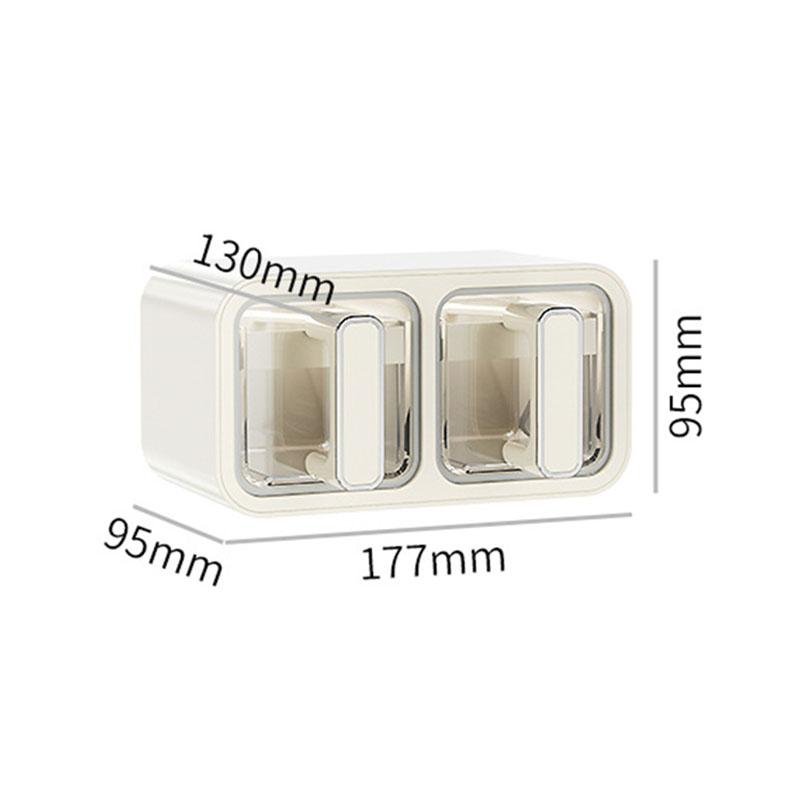Horizontal and Vertical Dual-purpose Three-grid Seasoning Box Wall-mounted Kitchen Seasoning Spice Jar Seasoning Storage Box Set