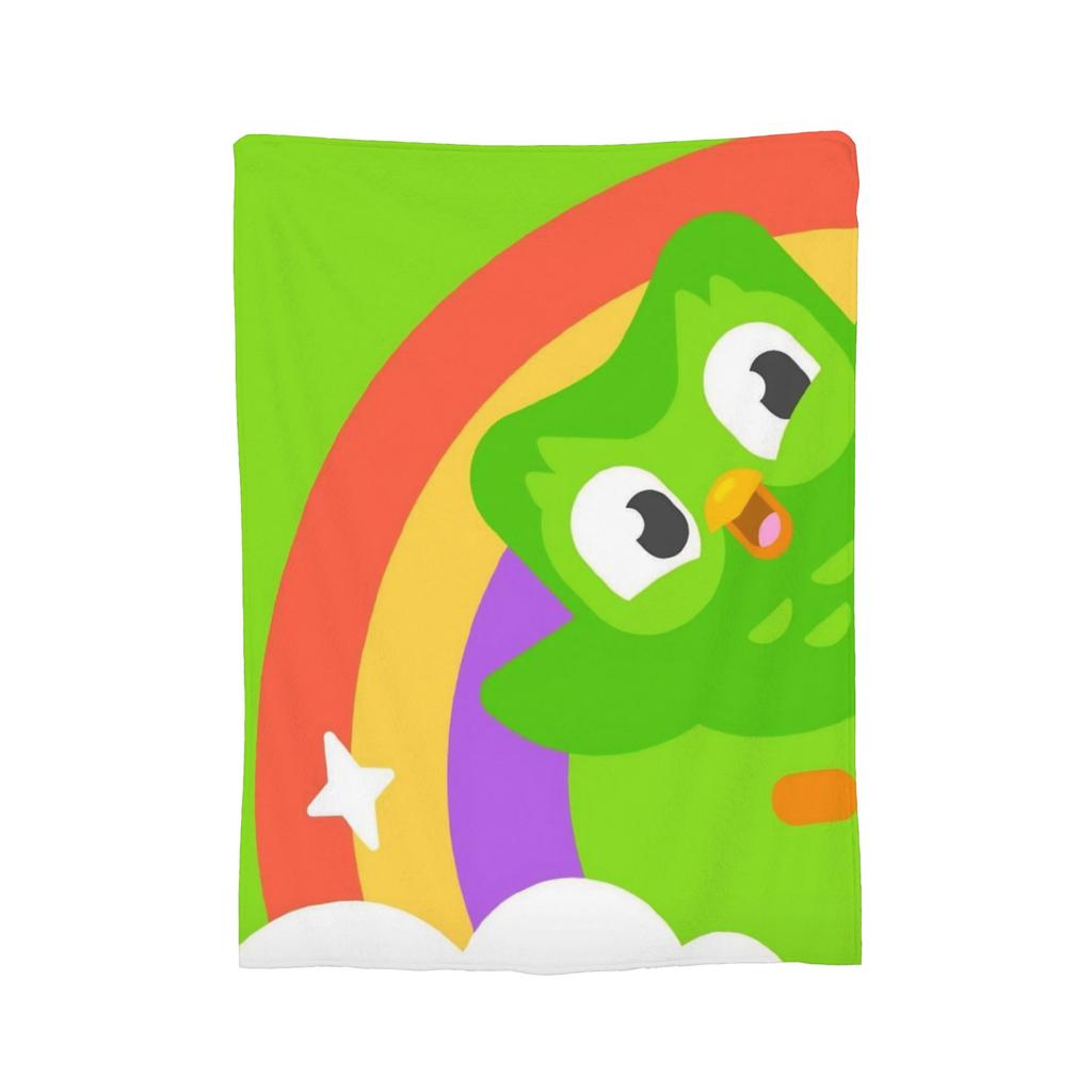 Cute Duolingos Owl Blankets Flannel Duo Warm Throw Blanket for Home Couch Bed Rug