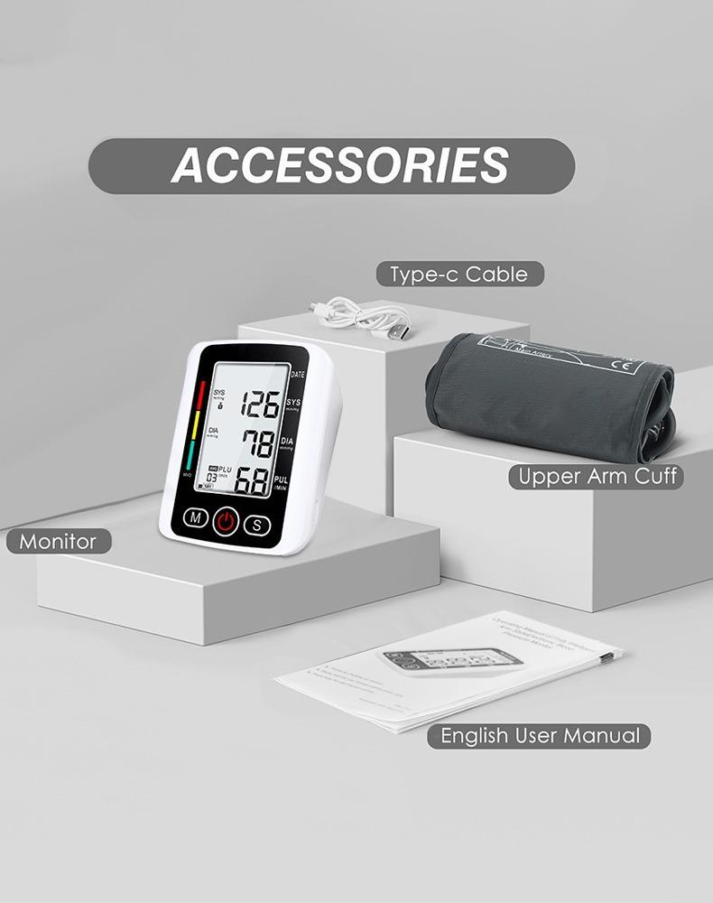 Multilingual Digital Arm Blood Pressure Monitor: English, Russian, Thai