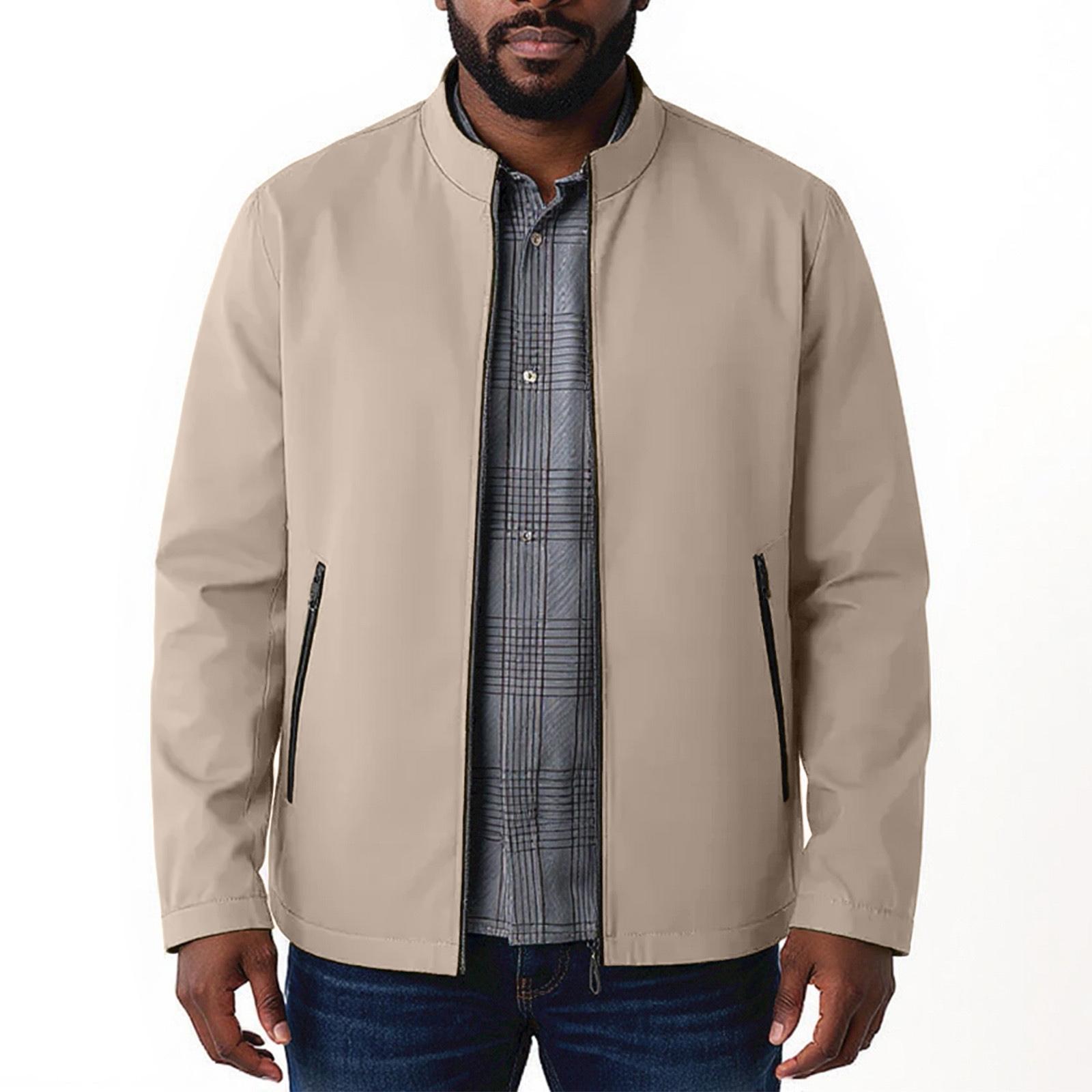 

Men s Casual Jacket, Flight Suit, Windproof Coat, Casual Versatile Jacket XL хакі