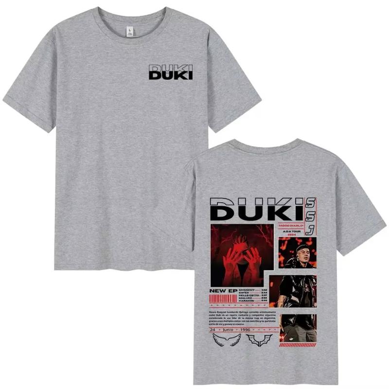 Rapper Duki ADA Tour Merch Tshirt Unisexs Women Clothing Cotton Cozy Oversized Tshirts Hip Hop Short Sleeve T Shirts Streetwear