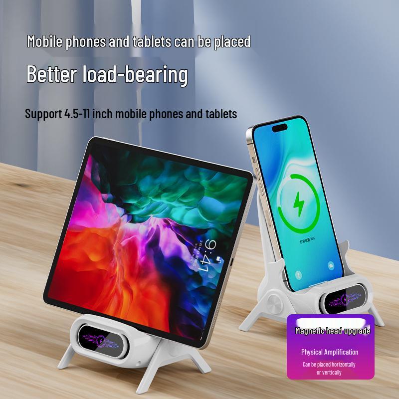 Lazy Sofa Wireless Charging Speaker Stand: Magnetic Phone Holder for Binge-Watching