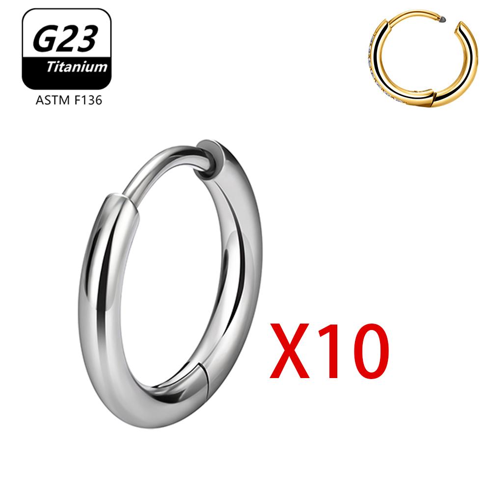 1/10pcs G23 Titanium Hoop Earring For Women Piercing Nose Ring ASTM F136 Body Jewelry Accessories New