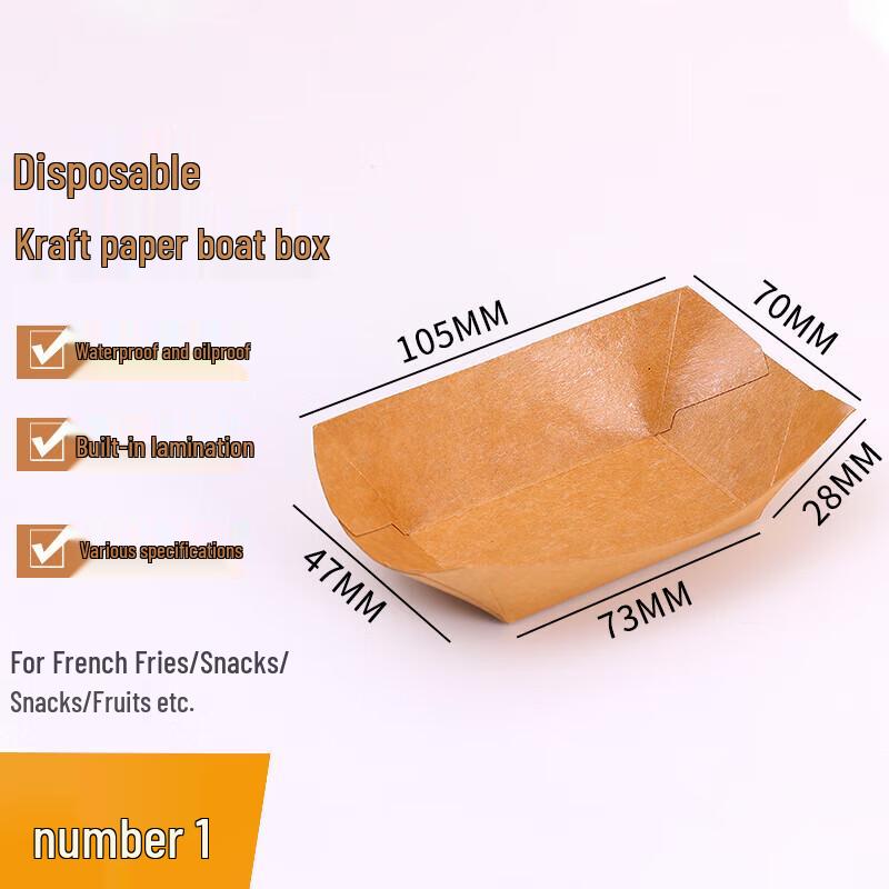 Homeglen Kraft Paper Disposable Boat Trays
