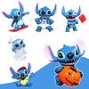 Conjunto Espetacular de 6 Peças de Enfeites de Carro de Halloween do Stitch Para Festas Infantis