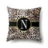 Polyester Pillow Case Decorative Leopard Print Home Furnishing 26 English Letter Printed Pillow Case