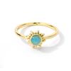Glowstone Anillos Moon Sun Rings Elegant Women Vintage Gold Color Stainless Steel Mini Sunflower Ring Jewelry Christmas Gifts