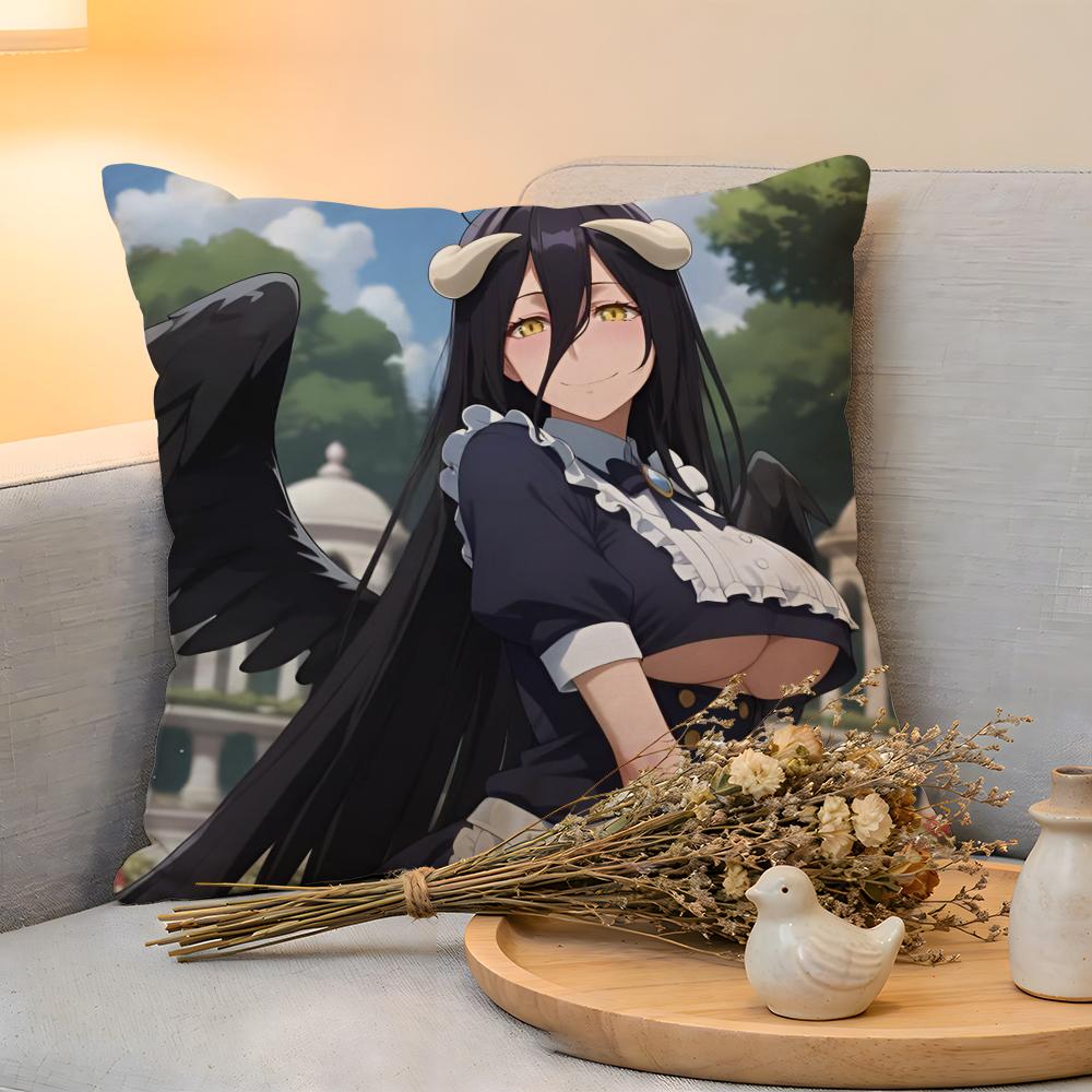Cushion Cover Linen SkinFriendly Soft Decorative Case for Sofa Home Decor Hot Anime AAlbedo Pillow cover