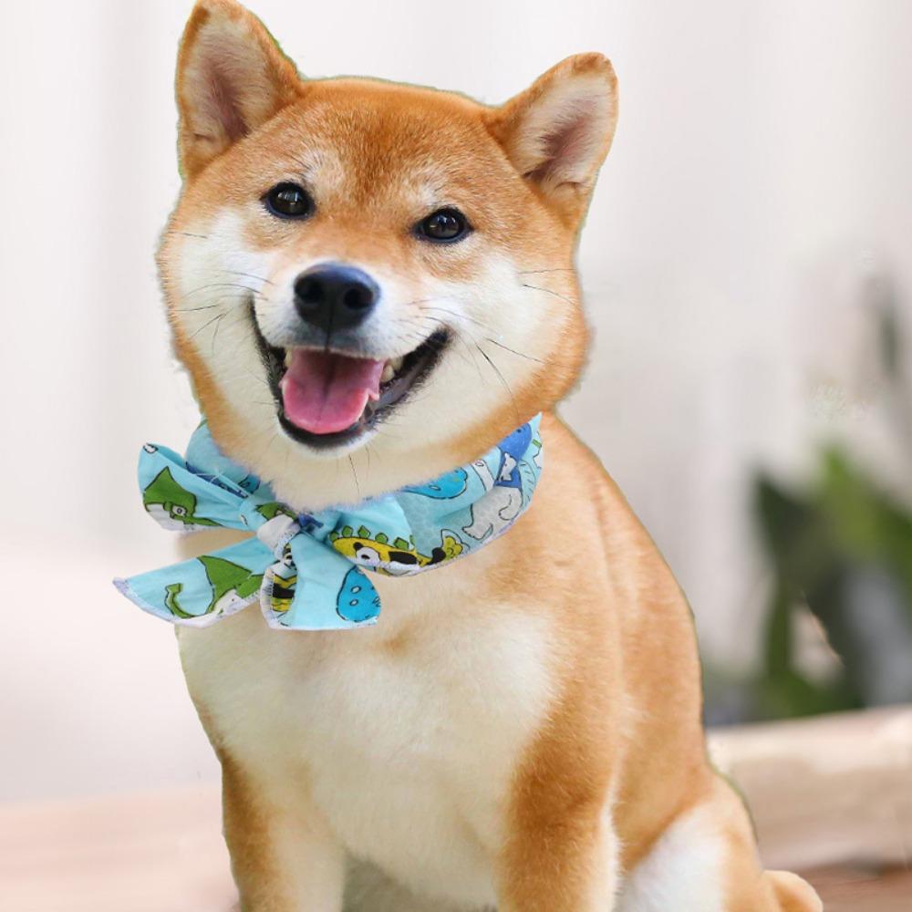 Cotton Dog Ice Scarf Soft Dog Cool Towel Puppy Cooling Headband  For Preventing Heatstroke