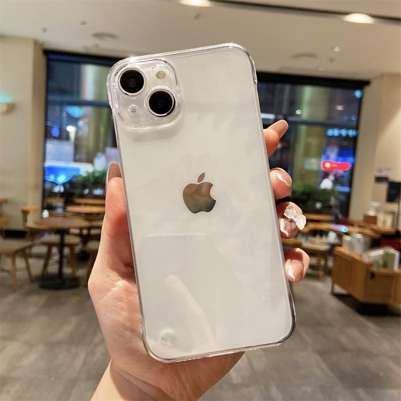 Husă transparentă pentru telefon cu bara de protecție anti-șoc pentru Iphone 13 12 11pro Max Xr Protejează capacul din spate fără cadru lateral Huse transparente pentru Iphone13
