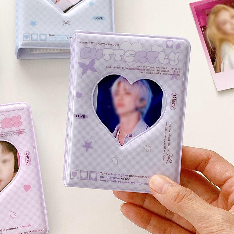 Ins Heart Hollow Out Photocard Holder 3 Inch Binder Photocards Koren Style Photo Album Idol Kpop Photocard Holder Collector Book