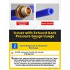 Back Pressure Gauge for Automotive Exhaust with Clear Mechanical Pointer