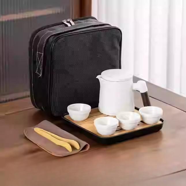 Portable Travel Tea Set Outdoor Portable Kung Fu Brewing Teapot Teacup Small Set Easy Camping Business Trip