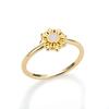 Lotus Flower Rings for Women Gold Color Stainless Steel Opal Natural Stone Ring Vintage Boho Wedding Engagement Jewelry Gift
