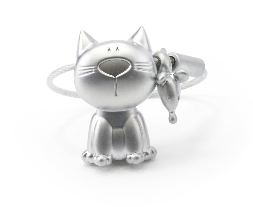 TROIKA Cat and Mouse Keychain, Cat + Mouse, Cat Goods, Key Ring, Accessory, Charm