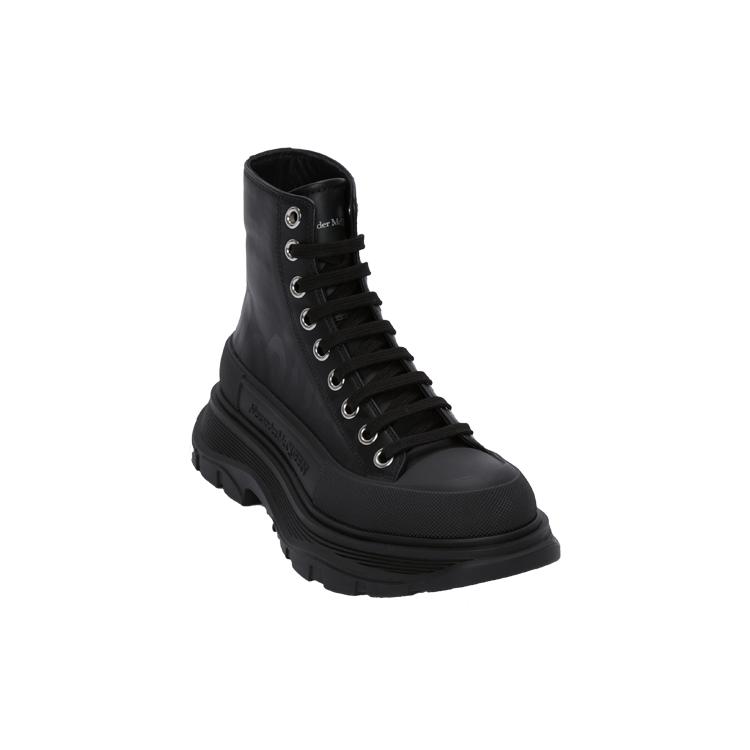 Alexander McQueen Tread Slick Boot Graffiti Black Black Women's 676718W4RQ21000
