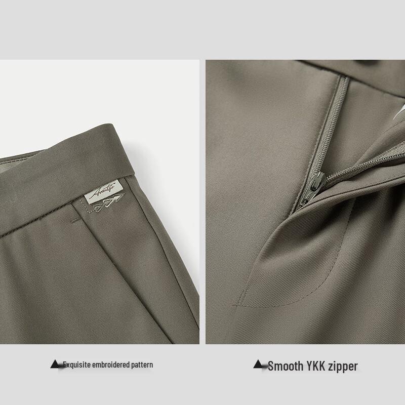 HLA Men's Slim-Fit Business Casual Trousers