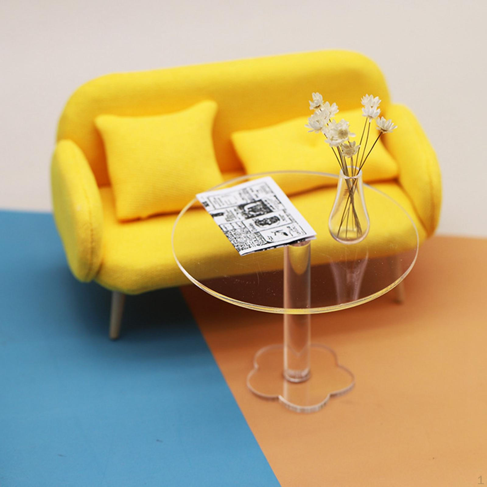 

Торцевой столик для кукольного домика, миниатюрный столик для кукольного домика, журнальный столик, 1 шт.:12-масштабный мебельный приставной столик для