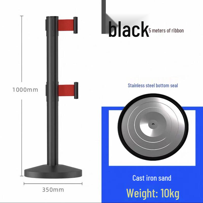 Double-Layer Ret Retractable Queue Barrier Stanchion
