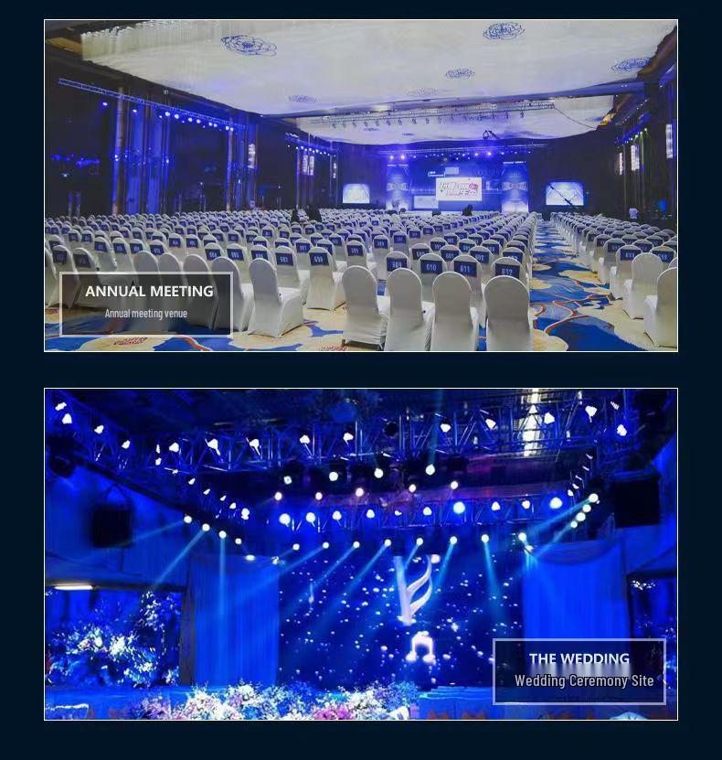 54-Piece 3W Full Color LED Stage Lights for Weddings and Events
