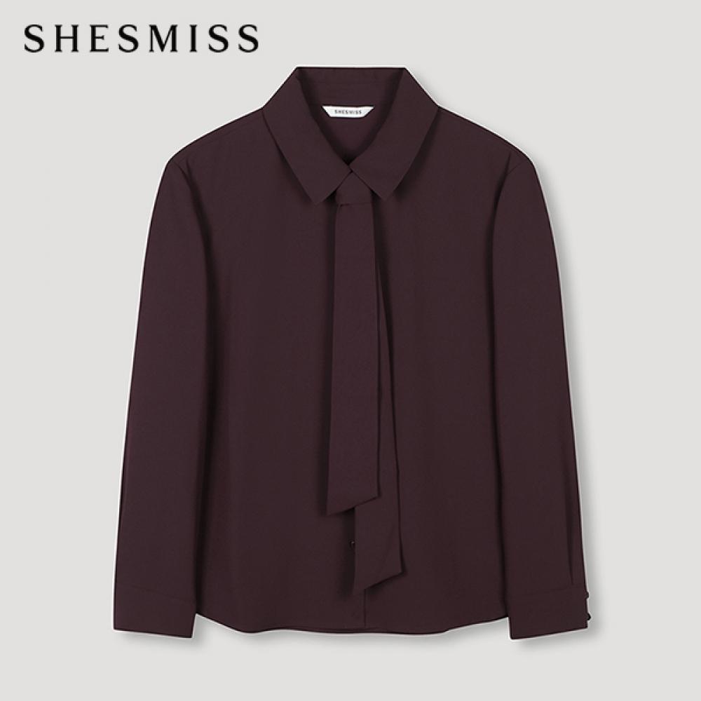 

Она S Miss Tie Neck Collar BlouSe Swwbln41010 Wi wines/55